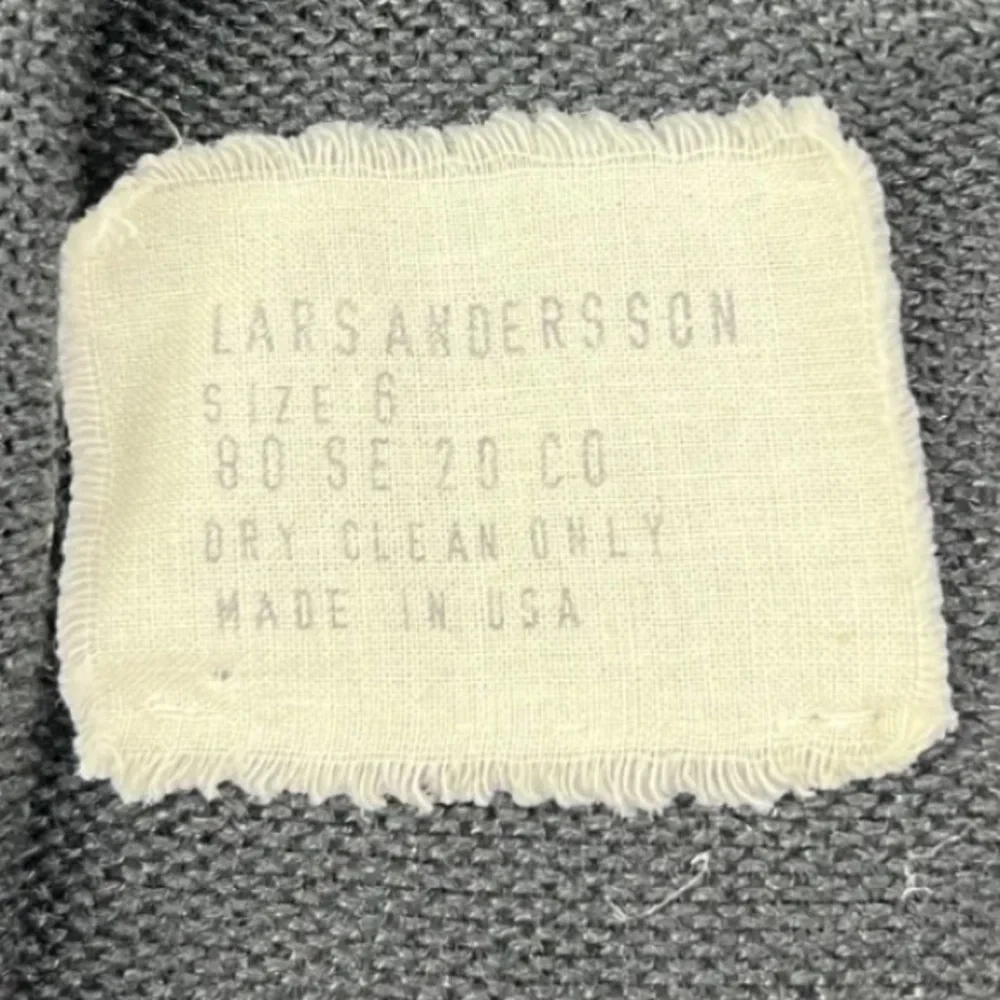 Lars Andersson Cardigan Women's 6 L Black Open Knit Long Sleeve Hooded, USA Made - Picture 4 of 8